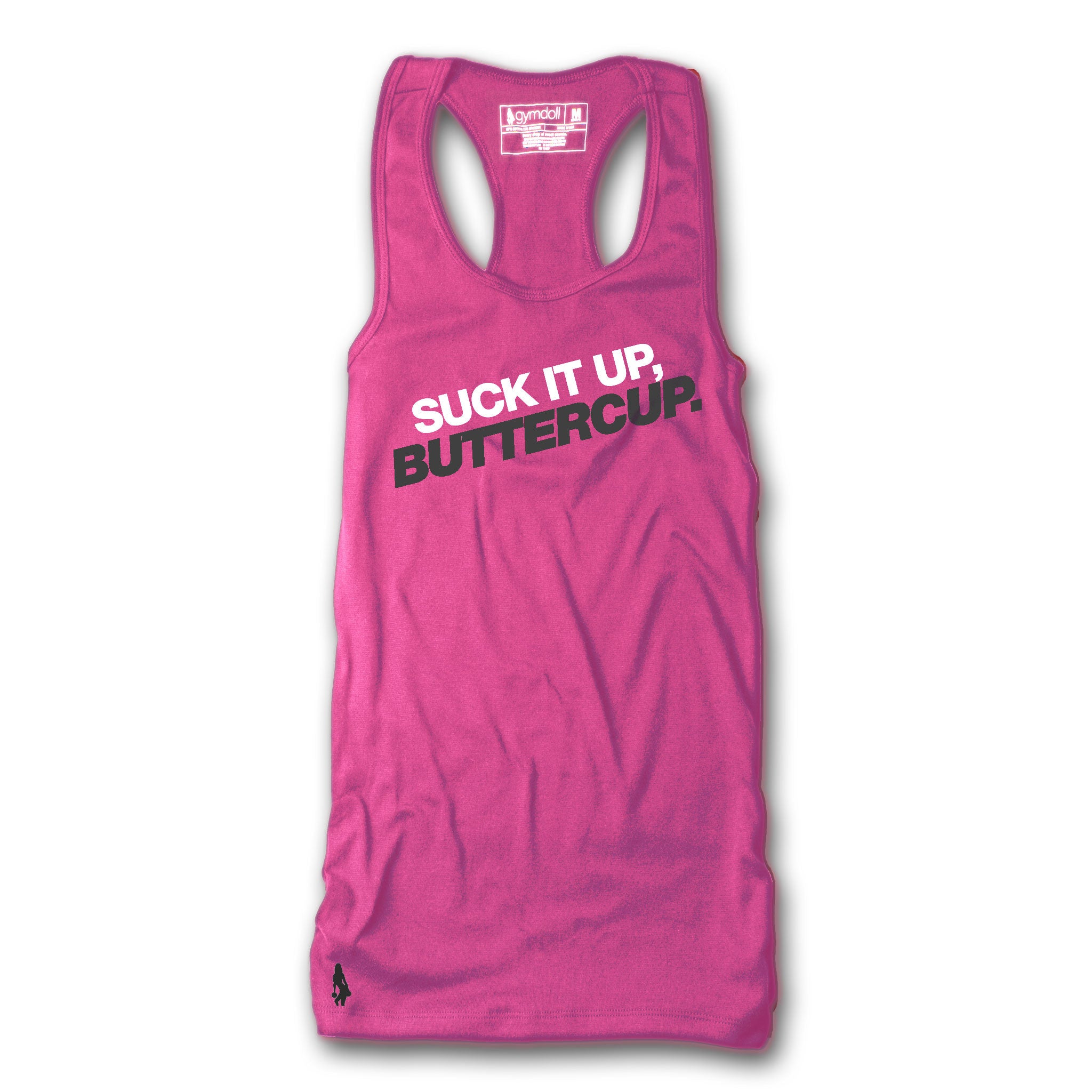 Suck It Up, Buttercup Active Tank - Pink/Black