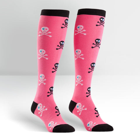 Knee High Workout Socks - Pink/Black Lava Lamp