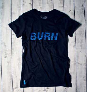 Burn Active Tee - Black/Teal