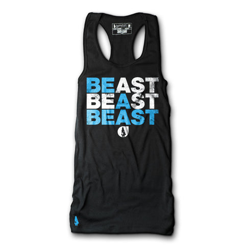 Be A Beast Active Tank - Blue/White