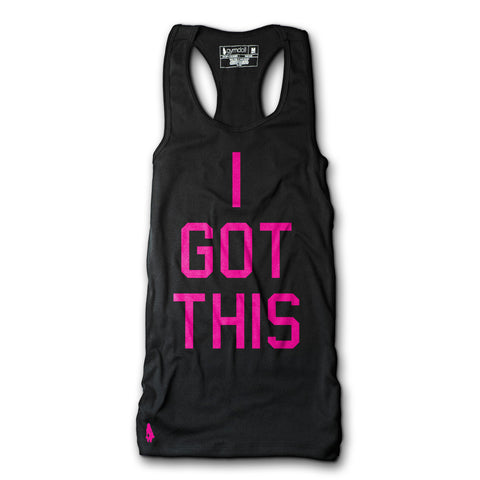 I Don't Try, I Do Active Tank - Black/Pink