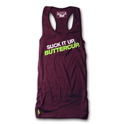 Suck It Up, Buttercup Active Tank - Purple/Lime