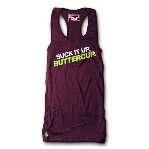 Suck It Up, Buttercup Tank - Red/Charcoal