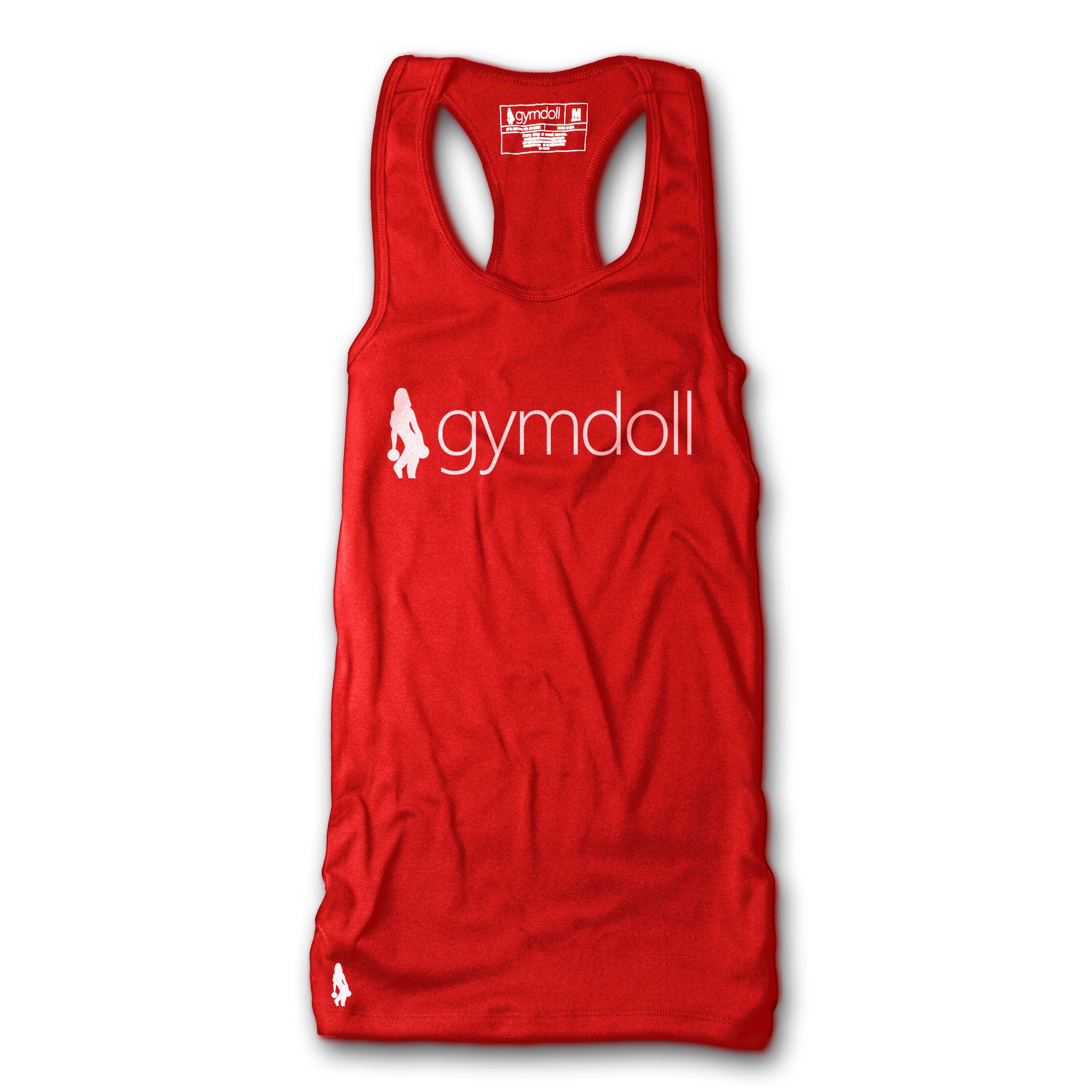 Gymdoll Racerback Active Tank - Logo - Red/White